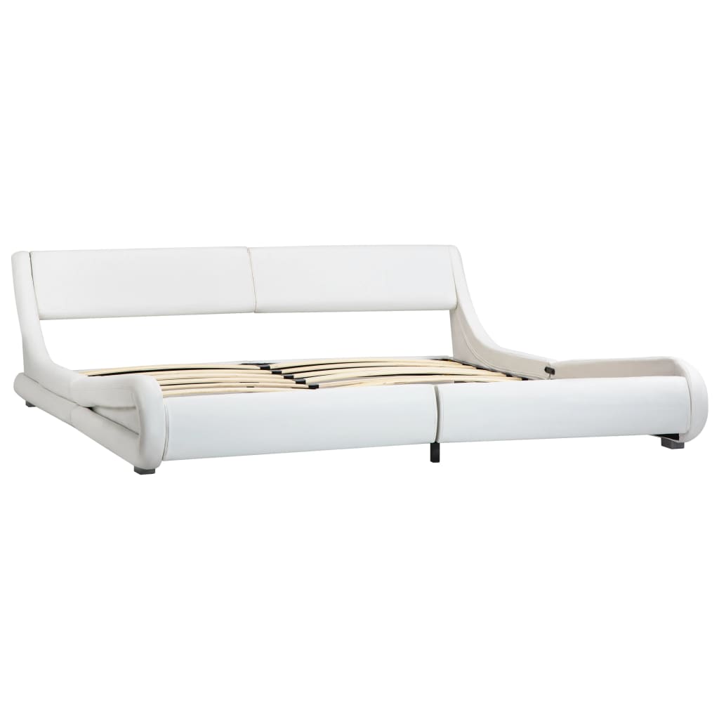 

vidaXL Bedframe kunstleer wit 180x200 cm