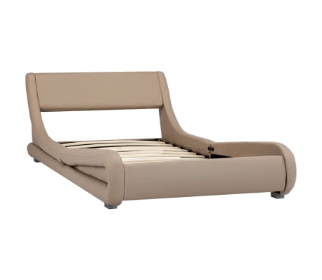 vidaXL Bedframe kunstleer cappuccino 100x200 cm