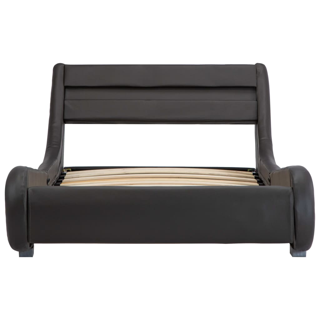 Alternativ bild 1 för VidaXl Sängram Med Led Grå Konstläder 100X200 Cm