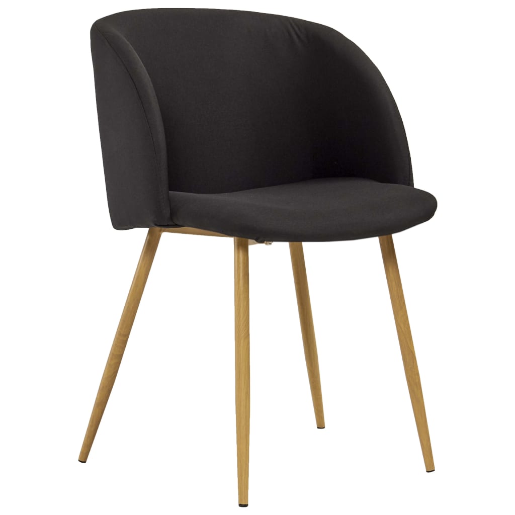 

vidaXL Eetkamerstoelen 6 st stof zwart