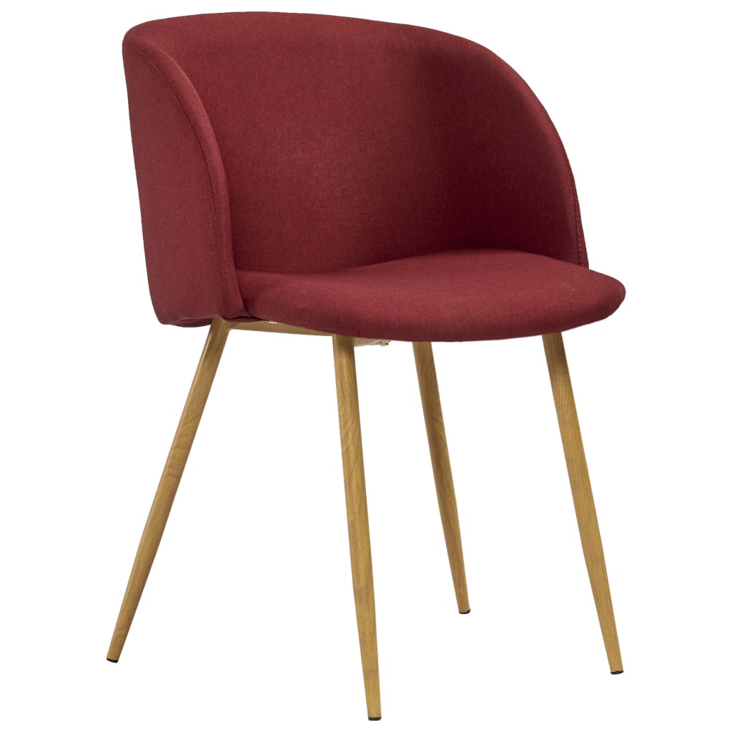 

vidaXL Eetkamerstoelen 4 st stof wijnrood