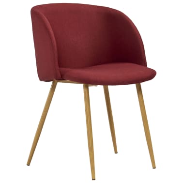 vidaXL Chaises de salle à manger 6 pcs Rouge bordeaux Tissu vidaXL Chaises de salle à manger 6 pcs Rouge bordeaux Tissu