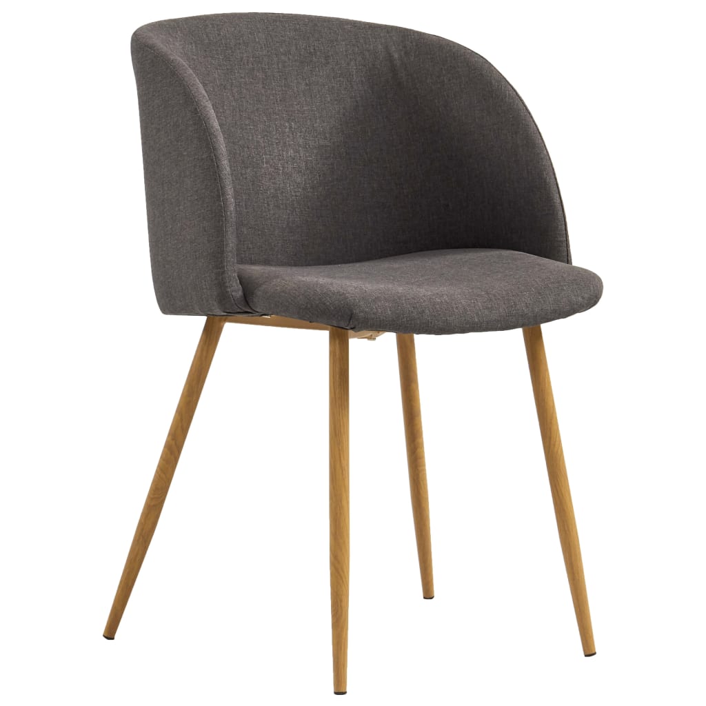 vidaXL Eetkamerstoelen 4 st draaibaar stof taupe