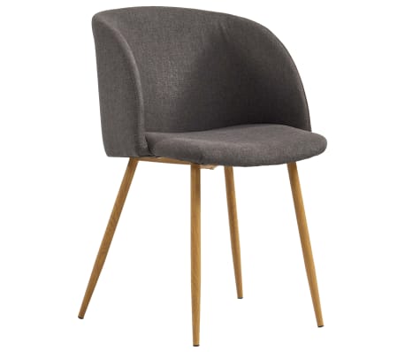 vidaXL Eetkamerstoelen 6 st stof taupe