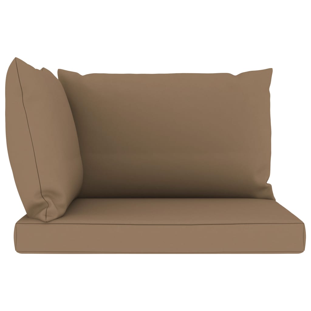 vidaXL Perne de canapea din paleți, 3 buc., gri taupe, material textil