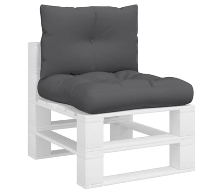 vidaXL パレットソファクッション 2点 アントラシート ファブリック