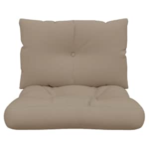 Podušky na palety 2 ks taupe textil - obrázek 4