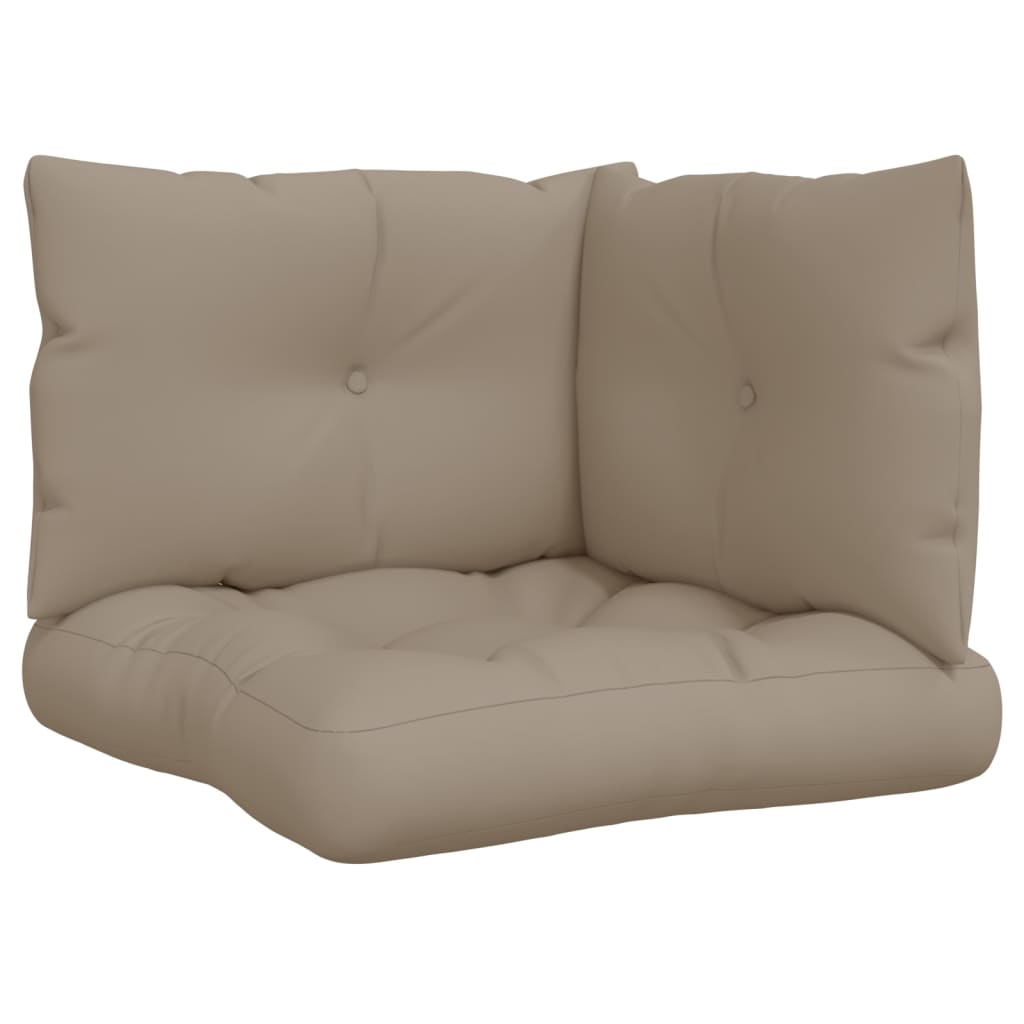 

vidaXL Pallet Sofa Cushions 3 pcs Taupe Fabric