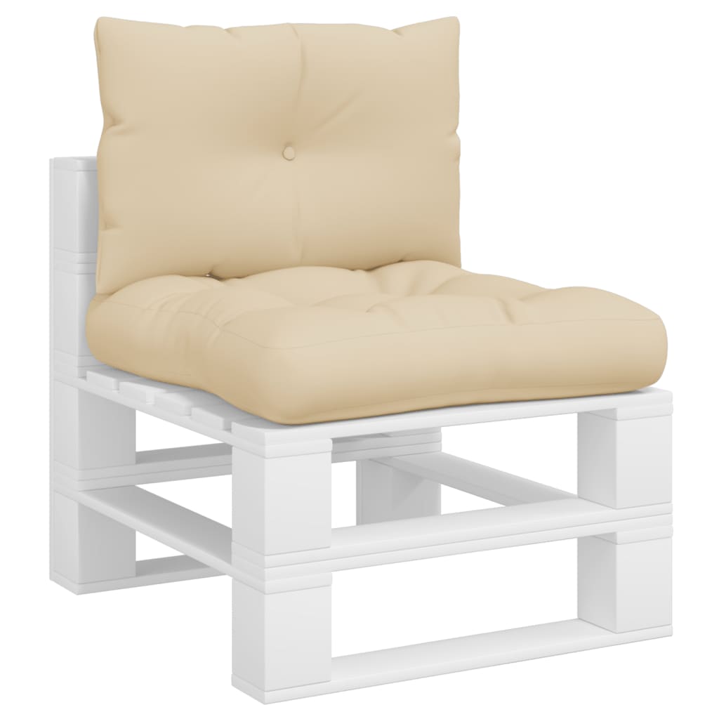 

vidaXL Bankkussens pallet 2 st stof beige