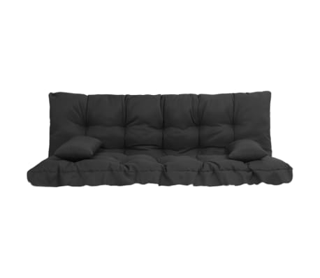 vidaXL Pagalvėlių rinkinys supamai kėdei, 4d., juodos spalvos, audinys
