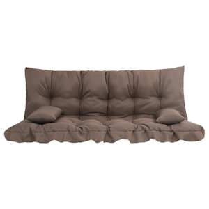 vidaXL Pagalvėlių rinkinys supamai kėdei, 4d., taupe spalvos, audinys