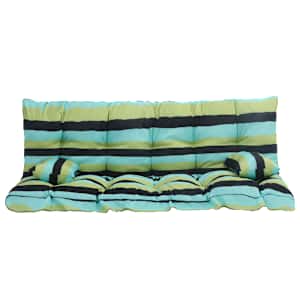 vidaXL Pagalvėlių rinkinys supamai kėdei, 4d., žalios spalvos, audinys