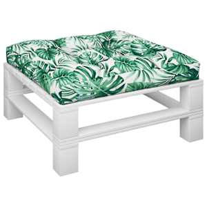 vidaXL Paletės pagalvėlė, 80x80x12cm, audinys, su lapais