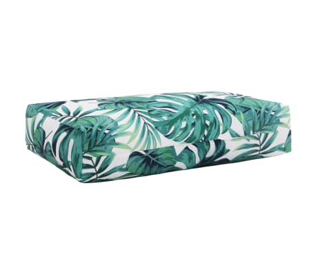 vidaXL Sodo nugaros pagalvėlė, 40x80x20cm, audinys, su lapais