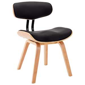 vidaXL Dining Chairs 4 pcs Black Bent Wood and Faux Leather