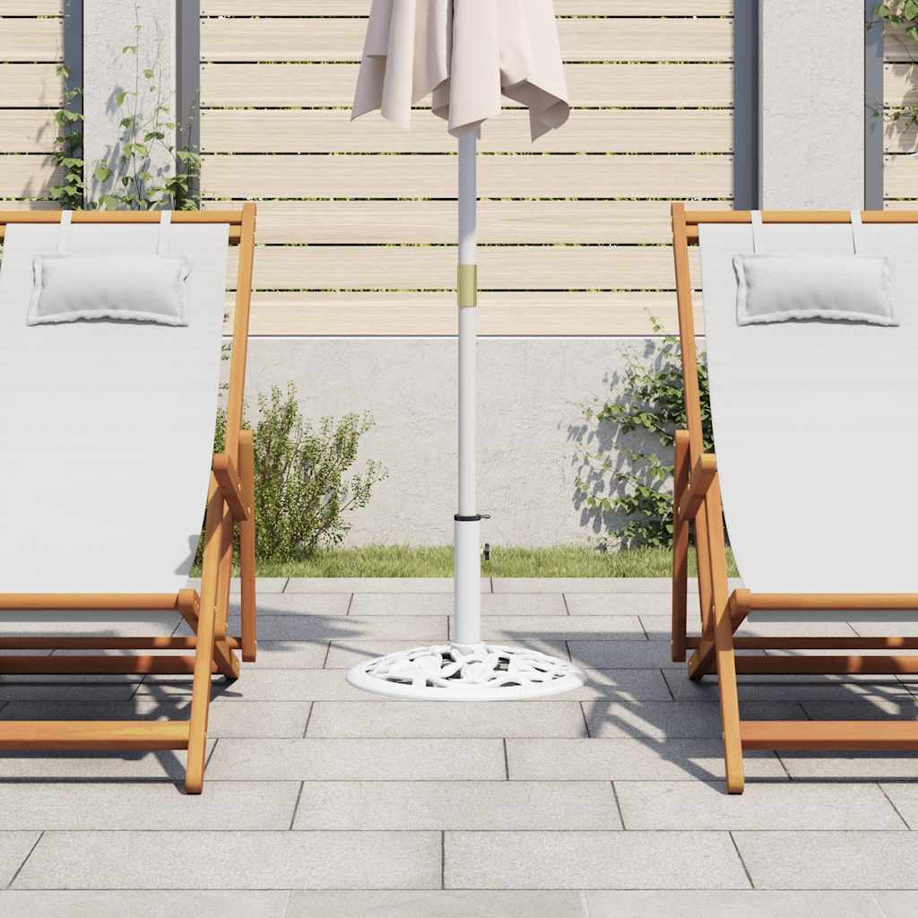 Thumbnail - vidaXL Sonnenschirmständer Weiß 12 kg 48 cm Gusseisen