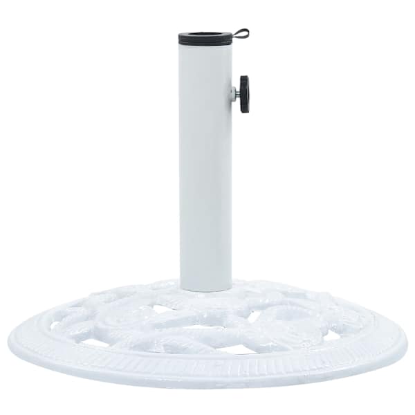 vidaXL p&auml;ikesevarju alus, valge, 9 kg 40 cm, malm