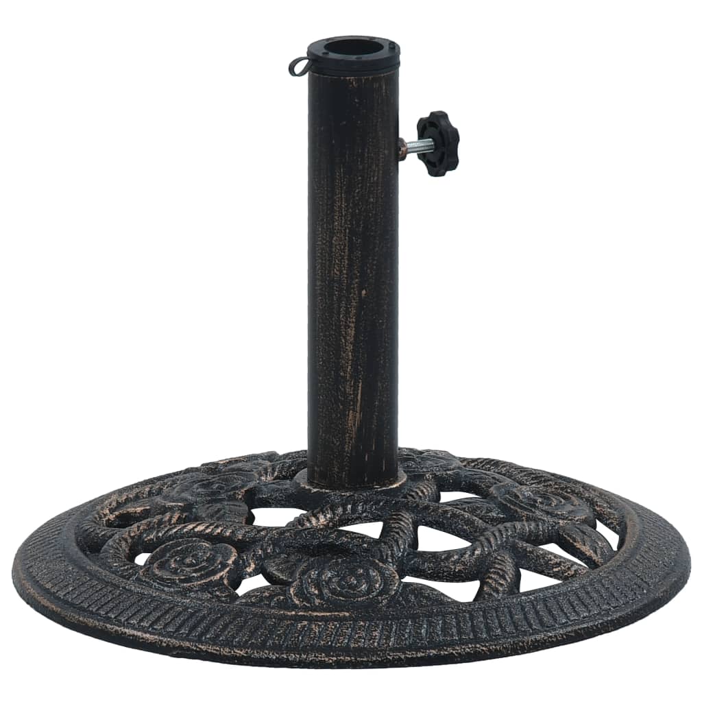 vidaXL Bază de umbrelă, negru și bronz, 9 kg, 40 cm, fontă vidaXL
