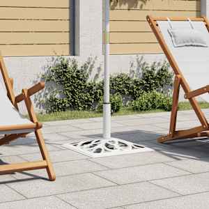 Stojalo za senčnik belo 12 kg 49 cm lito železo