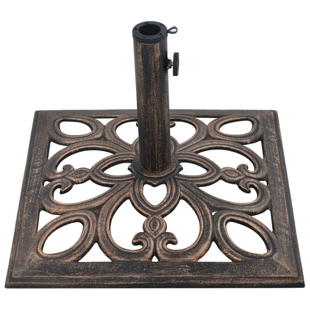 vidaXL Umbrella Base Bronze 26.5 lbs 19.3" Cast Iron