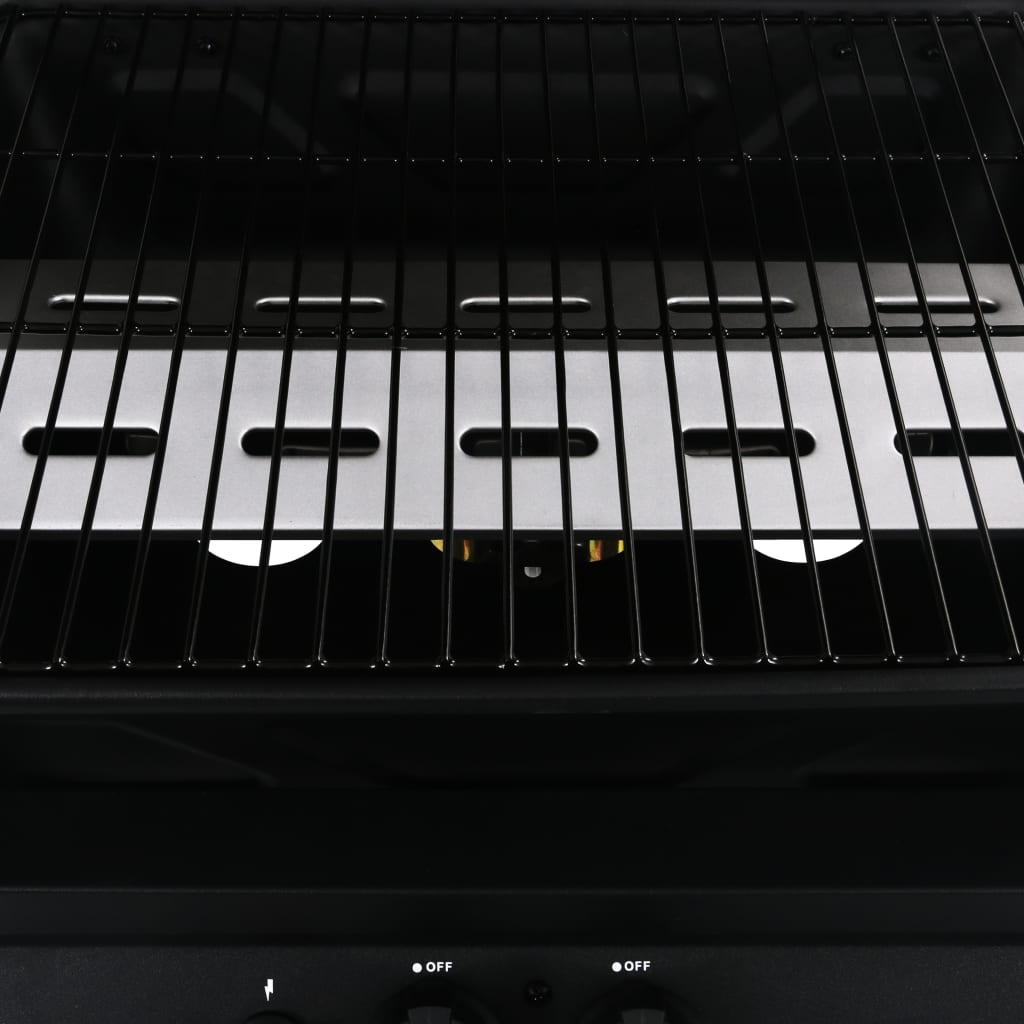 LEX Barbecue à gaz avec table latérale à 3 niveaux Noir - Qqmora - OVN36844