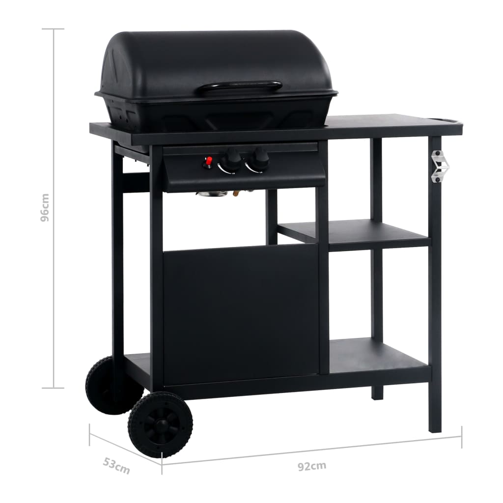 Barbecue E Griglia A Gas Con 3 Ripiani Nero VidaXL 19 width=274