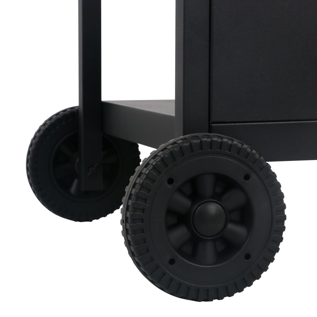 Barbecue à Gaz Avec Tablette à 3 Couches Noir Et Argenté VidaXL 18 width=274