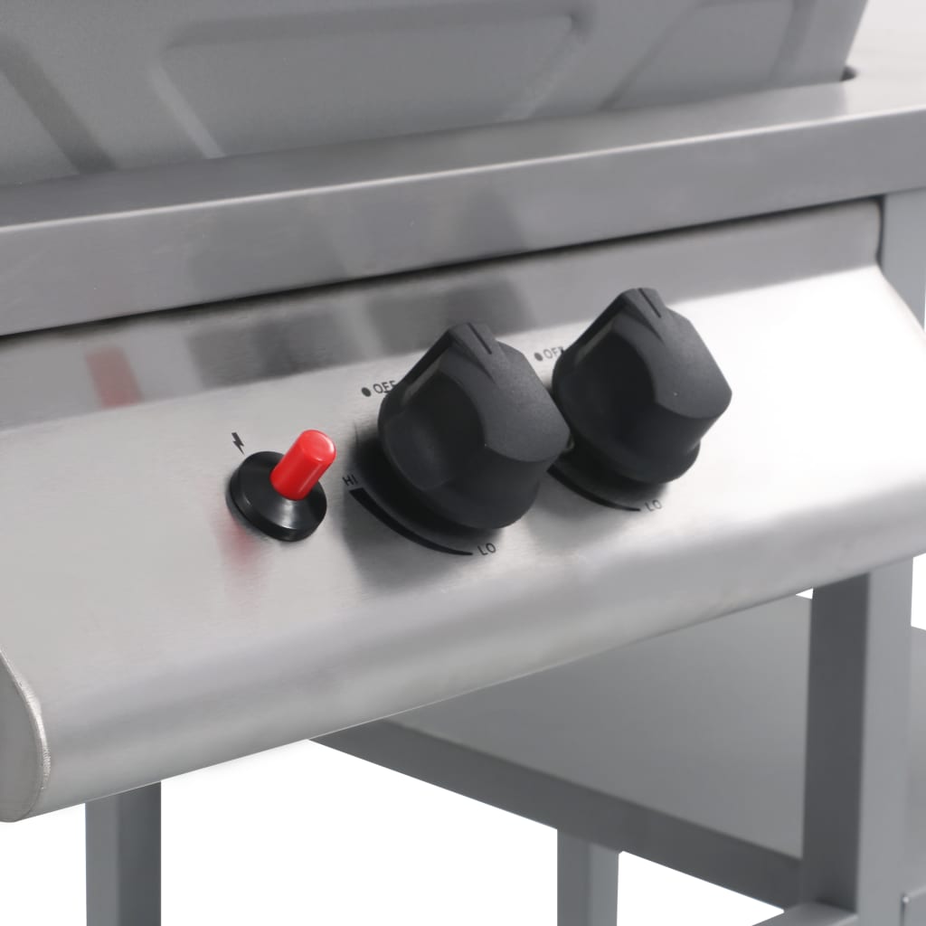 Barbecue à Gaz Avec Tablette à 3 Couches Noir Et Argenté VidaXL 17 width=274