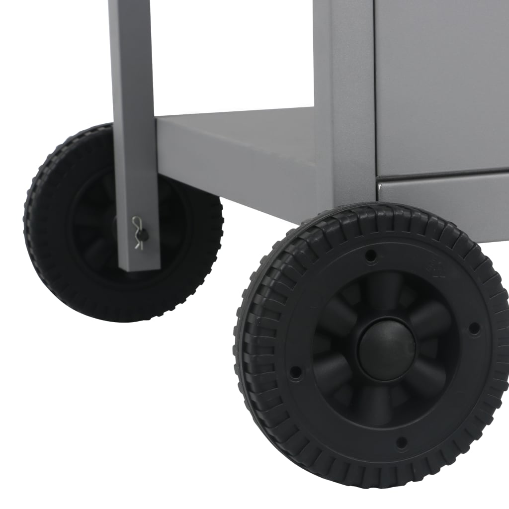 Barbecue à Gaz Avec Tablette à 3 Couches Noir Et Argenté VidaXL 19 width=274