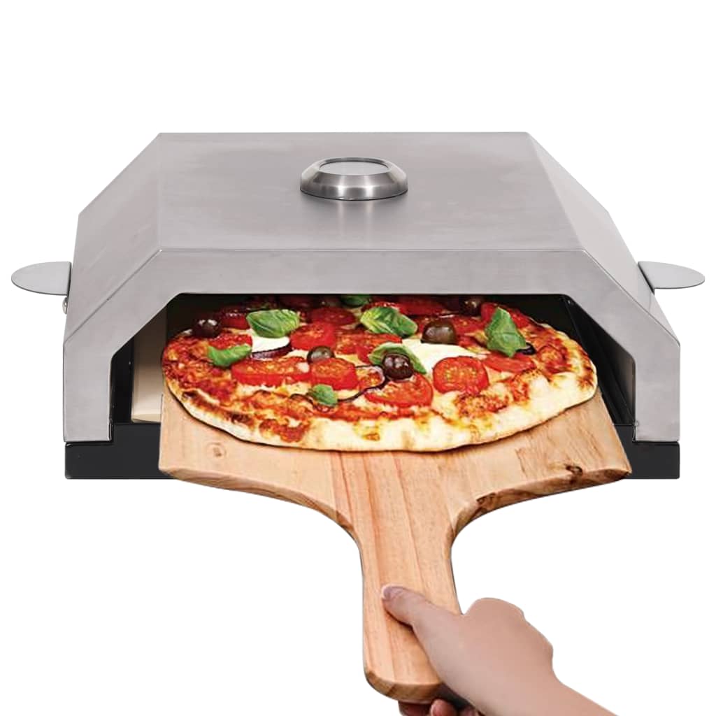 vidaXL Cuptor de pizza cu piatră ceramică pentru grătar gaz, cărbuni
