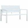 vidaXL aiapink, 120 cm, HDPE, valge, puiduv&auml;limusega