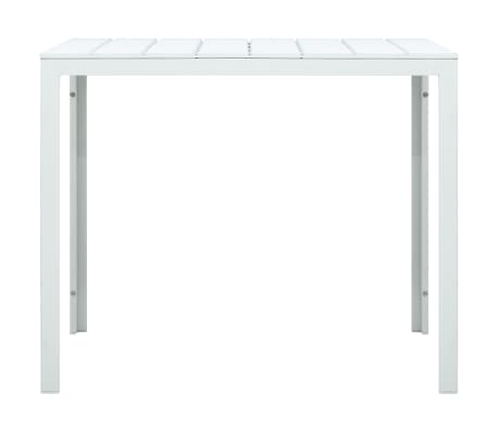 vidaXL コーヒーテーブル ホワイト 78x78x74cm 高密度ポリエチレン ウッドルック