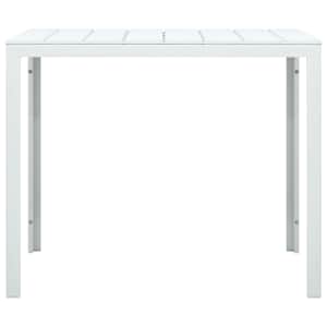 vidaXL コーヒーテーブル ホワイト 78x78x74cm 高密度ポリエチレン ウッドルック