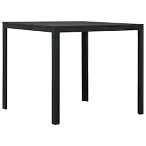 vidaXL kohvilaud, must, 78 x 78 x 74 cm, HDPE, puiduv&auml;limus