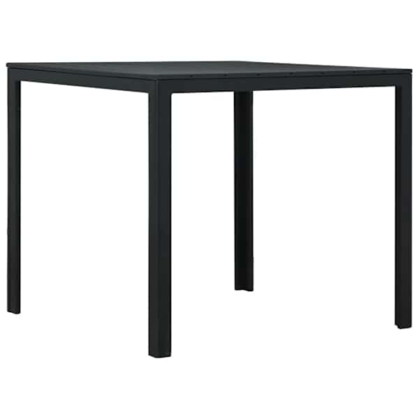 vidaXL kohvilaud, must, 78 x 78 x 74 cm, HDPE, puiduv&auml;limus