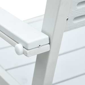 Zahradní židle 4 ks bílé HDPE dřevěný vzhled - obrázek 8