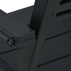 Zahradní židle 2 ks černé HDPE dřevěný vzhled - obrázek 6