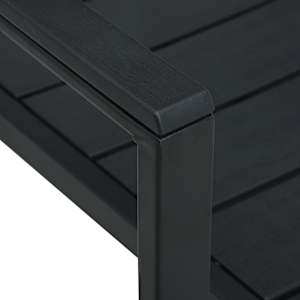 Zahradní židle 2 ks černé HDPE dřevěný vzhled - obrázek 7