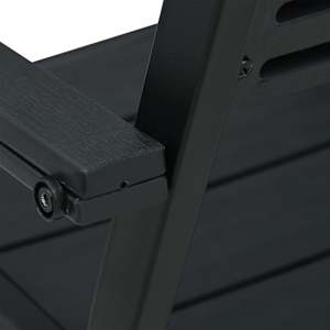 Zahradní židle 4 ks černé HDPE dřevěný vzhled - obrázek 6