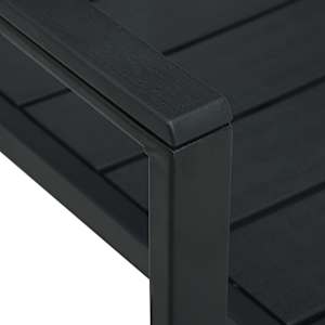 Zahradní židle 4 ks černé HDPE dřevěný vzhled - obrázek 7