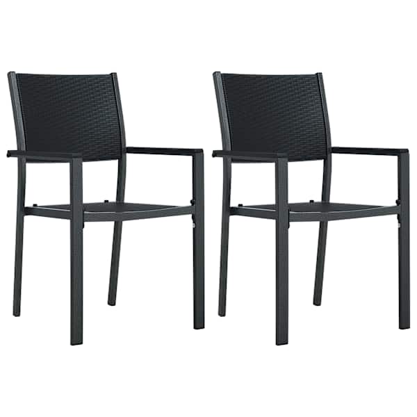 vidaXL aiatoolid 2 tk must, plast, rotangi imitatsioon