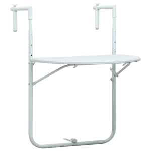 vidaXL rippuv r&otilde;dulaud, valge, 60x64x83,5 cm rotangi v&auml;limusega plast