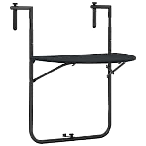 vidaXL rippuv r&otilde;dulaud, must, 60x64x83,5 cm rotangi v&auml;limusega plast