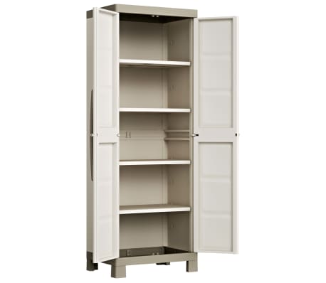 Keter Opbergkast met schappen Excellence 182 cm beige en taupe