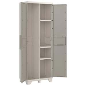 Keter Çok Amaçlı Bahçe Depolama Dolabı "Wood Grain" Krem Taupe 182 cm