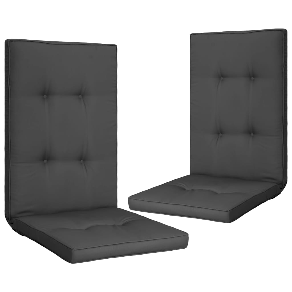 Image of vidaXL Garden Chair Cushions 2 pcs Anthracite 120x50x5 cm