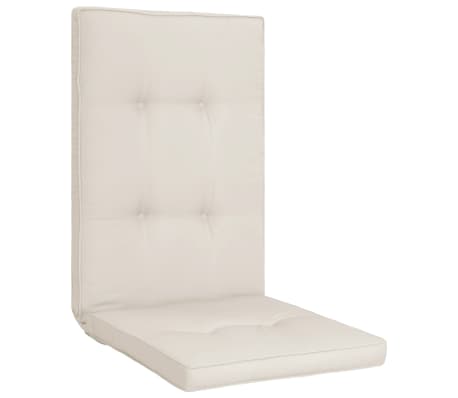 vidaXL Sodo kėdės pagalvėlės, 2vnt., kreminės spalvos, 120x50x5cm