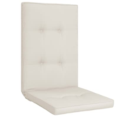 vidaXL Sodo kėdės pagalvėlės, 4vnt., kreminės spalvos, 120x50x5cm