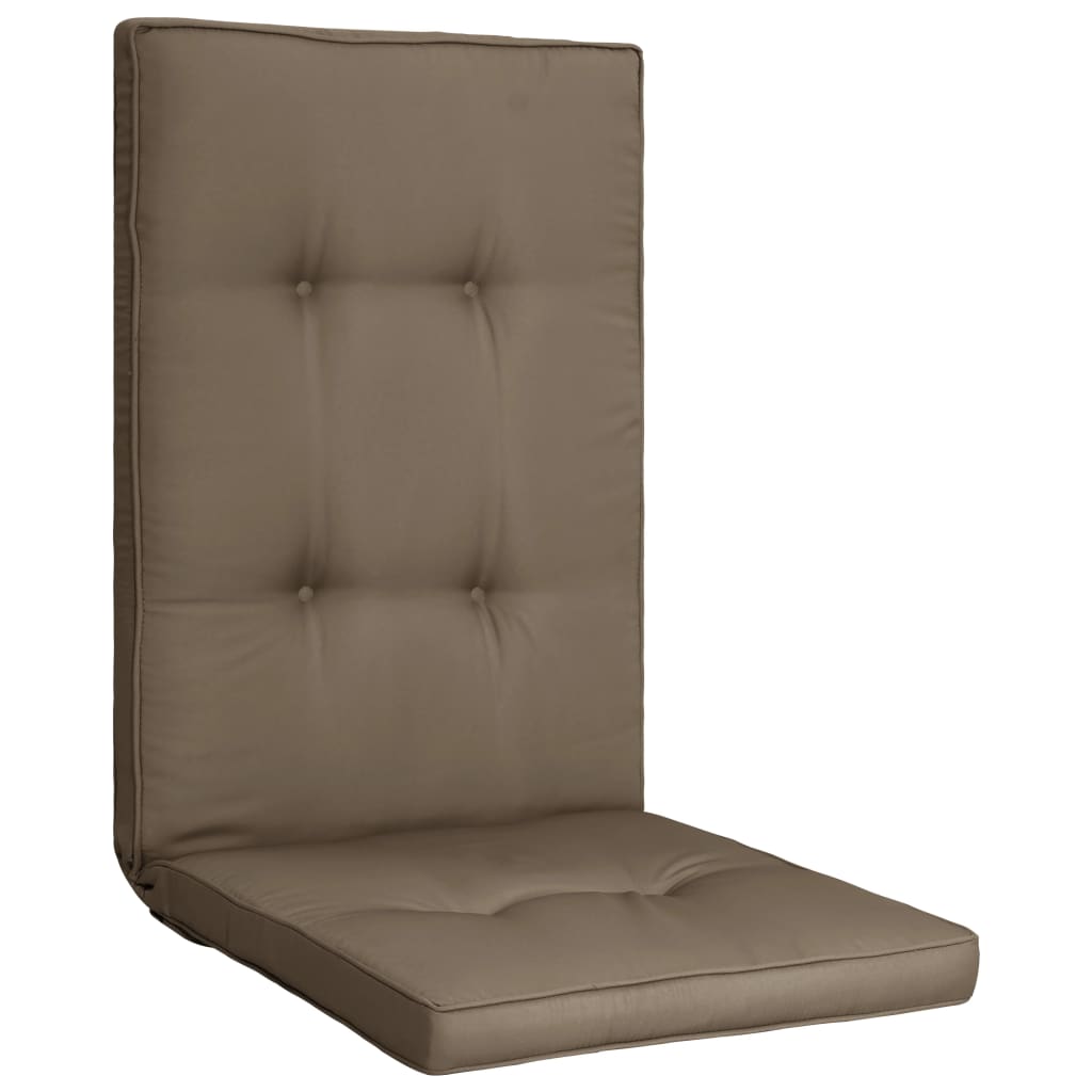 

vidaXL Tuinstoelkussens 2 st 120x50x5 cm taupe