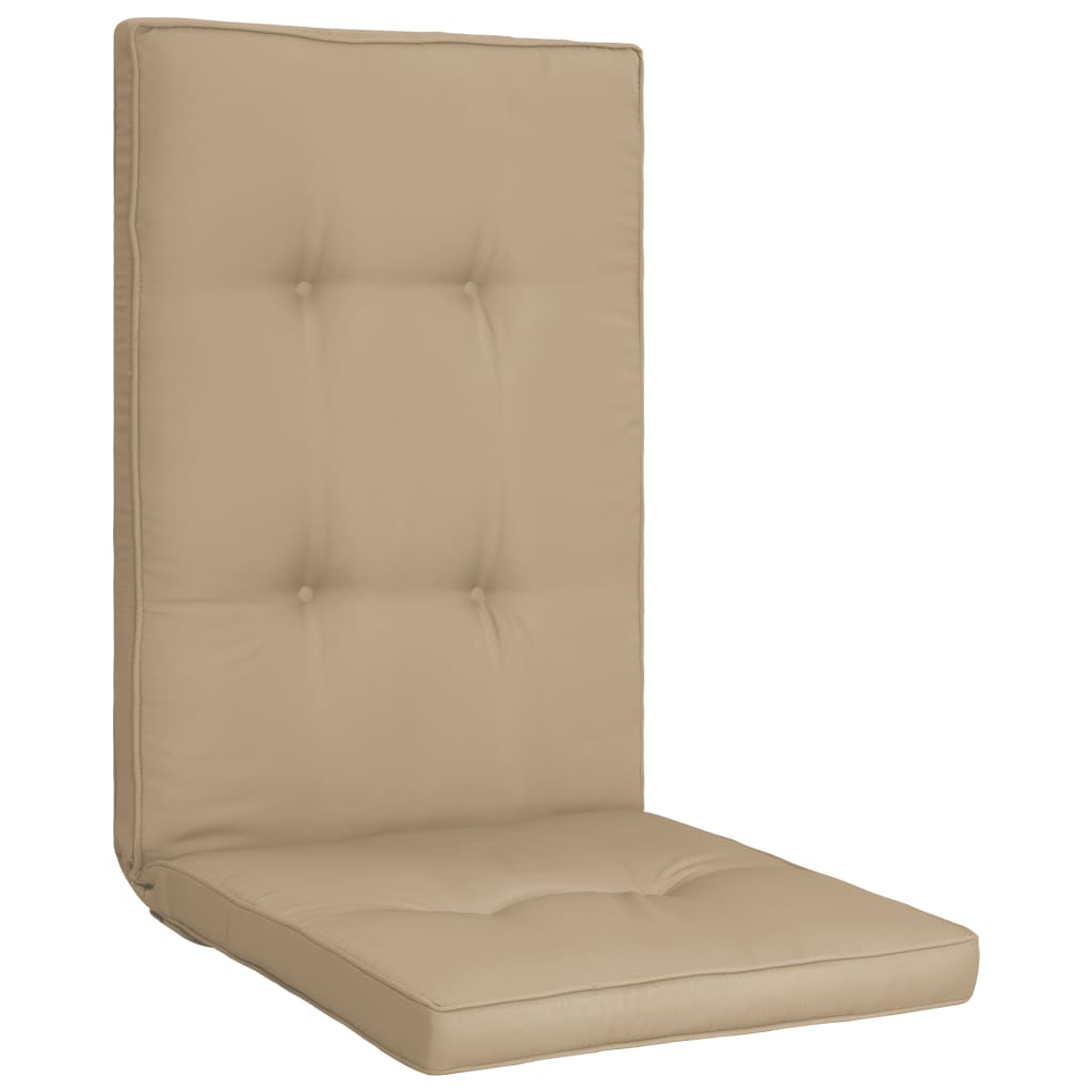 vidaXL Cojines para sillas de jardín 2 unidades beige 120x50x5 cm
